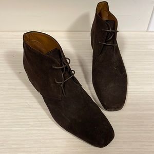 AquaItalia chocolate brown suede booties